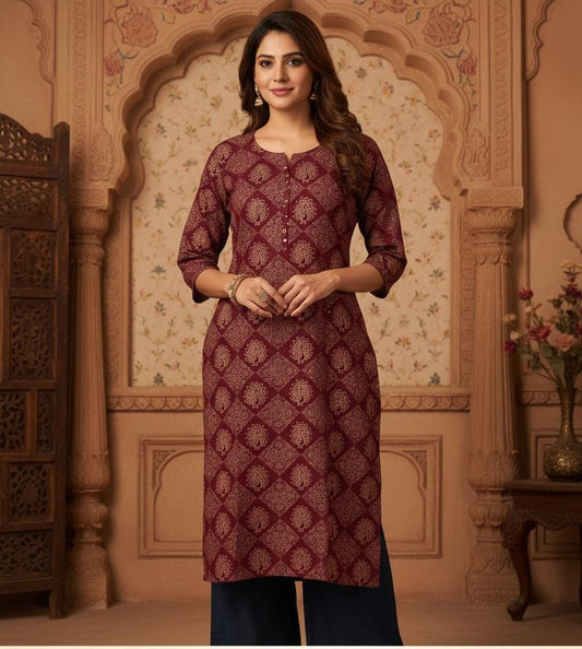 Women's Elegant Kurta Palazzo Set