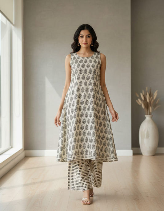 Women's Premium A-Line Kurta with Palazzo Set